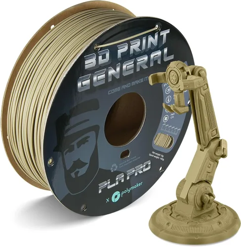Vista 33 de Polymaker PLA Pro Filament 1.75mm 1KG Black, High-Impact Resistance Tough, High Speed Up to 300mm/s, Clean Surface, Low-Warp, Easy to Print on