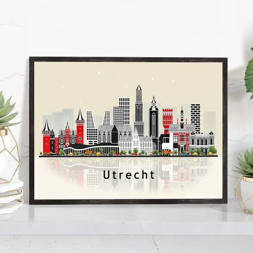 Vista 10 de Pera Print ADANA - Póster de Adana Turquía, ilustración de horizonte urbano de ciudad, póster moderno de pavo, impresión de paisaje urbano y punto