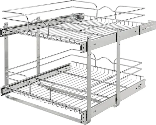 Vista 10 de Rev-A-Shelf Estante extraíble y organizador de cajones para armario de cocina, cesta de almacenamiento de despensa en varios tamaños, 18 x 20