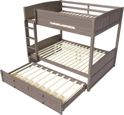 Vista 6 de Harper & Bright Designs Litera Queen con 2 cajones y cama nido extraíble