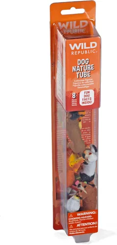 Vista 2 de Wild Republic Tubo de la naturaleza del perro, figuras de perro, juguete para mascotas, regalos para niños, juego de 8 piezas