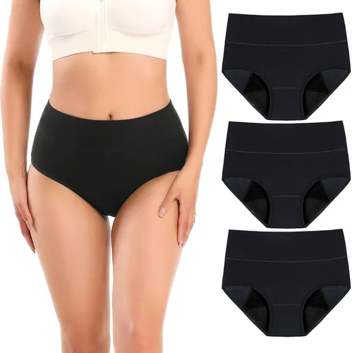 Vista 7 de Molasus Ropa interior para incontinencia para mujer, bragas a prueba de fugas para el período de absorción