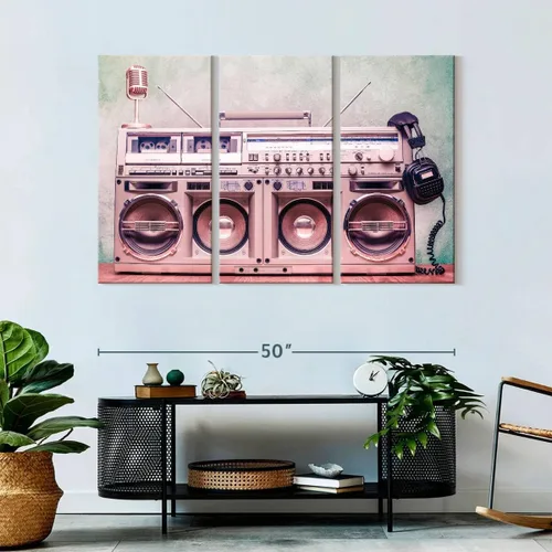 Vista 211 de Elephant Stock BW - Reproductor de discos de vinilo para pared, lienzo horizontal, decoración de pared de sala de estar de 3 piezas, impresión