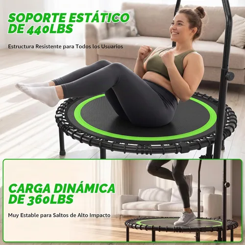 Vista 5 de ACWARM HOME Mini trampolín rebote de 40 pulgadas para adultos, carga de 440