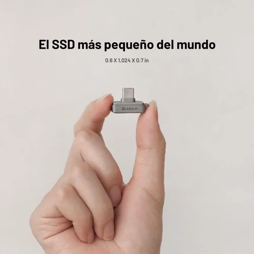 Vista 3 de ADAM ELEMENTS iKlips S USB-C Nano Touch 256 GB Unidad flash externa SSD cifrada por huellas dactilares, almacenamiento portátil para iPhone 15/16/17