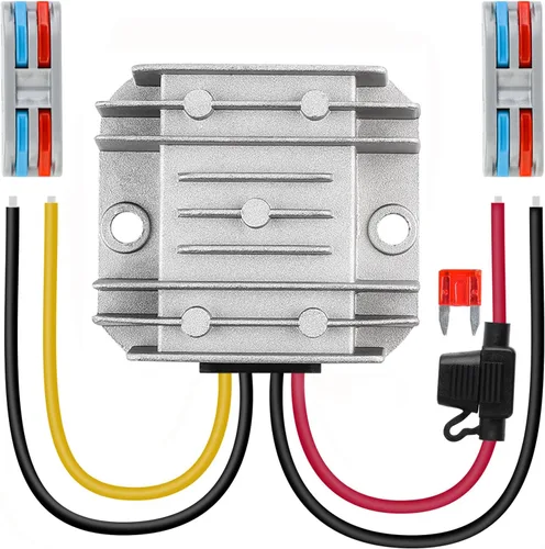 Vista 16 de Reductor de voltaje DC 8V-40V a 12V 3A 36W Convertidor de impulso automático de aumento y reducción de voltaje Módulo transformador impermeable