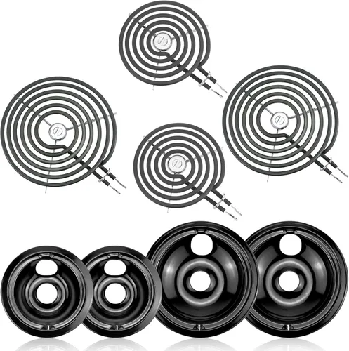 Vista 8 de Bandejas de goteo para quemador de estufa eléctrica WB31M19 (8") WB31M20 (6") y quemador superior de estufa eléctrica WB30M1 (6") WB30M2 (8")