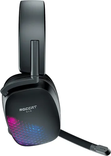 Vista 11 de ROCCAT Syn Max Air PC Wireless 3D Audio RGB - Auriculares para juegos, conexiones inalámbricas y Bluetooth simultáneas, batería de 16 horas y base