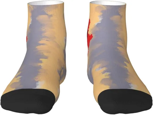 Vista 2 de Flag Of Albania Ankle Socks Winter Low Cut Sports Warm Comfort Breathable Casual Socks For Mens And Womens