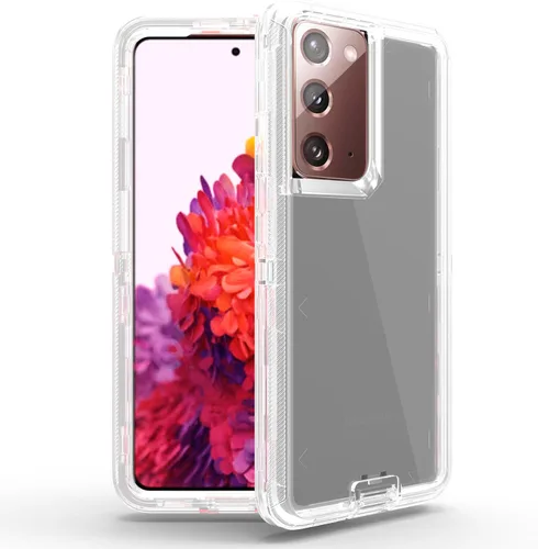 Vista 8 de Funda Anloes para Samsung Galaxy Note 20 5G, funda para teléfono resistente, a prueba de golpes y polvo, 3 en 1 con protector de goma
