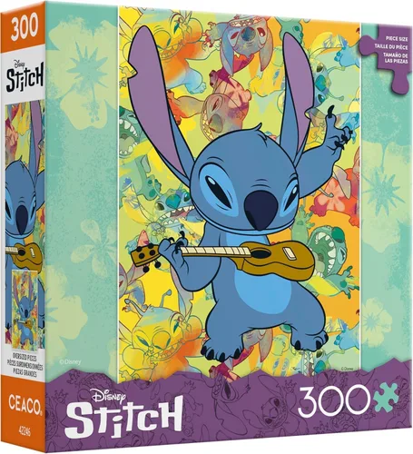 Vista 3 de Ceaco - Disney Stitch Galaxy Grunge - Rompecabezas de 300 piezas grandes