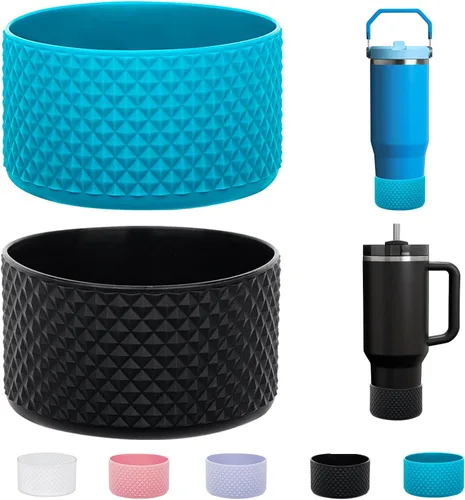 Vista 36 de WK IEASON 2 Piezas Protector de Base Tipo Bota para Vaso Stanley Quencher Adventure 40oz y Stanley IceFlow 20oz 30oz y Compatible con Botella de 3D