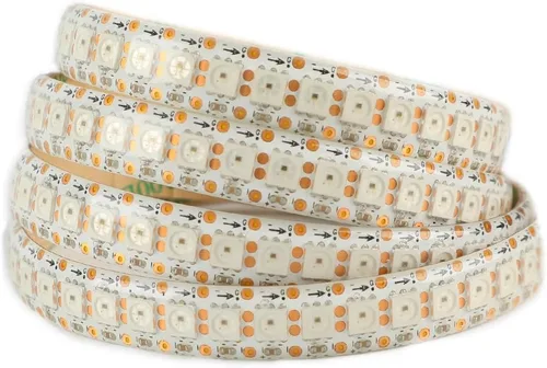 Vista 11 de WS2812B Tira de luz LED direccionable individual 100Pixels/m SMD 5050 RGB Pixel Strip DC5V (3.2FT 100LEDS no impermeable, PCB blanco)