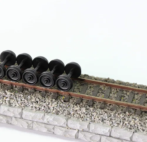 Vista 3 de 24pcs POM Plastic 33'' Ruedas para Modelo Tren 1:87 HO Escala Rueda HP28 (escala HO)