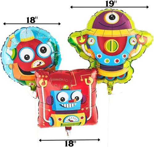 Vista 3 de Fun Express JUEGO DE GLOBOT FIESTA MYLAR (3PC)