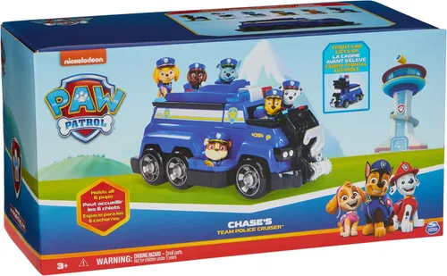 Vista 9 de PAW Patrol Vehículo Team Cruiser con 6 figuras coleccionables de cachorros