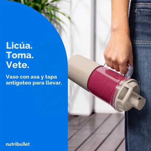 Vista 7 de nutribullet® Turbo Tumbler Edition, licuadora personal, beige duna Beige (Dune Beige)