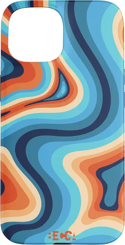 Vista 6 de Funda psicodélica para iPhone 16 Retro Groovy Liquid Swirl Hippie 70's 80's