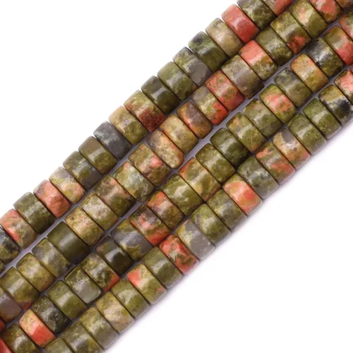 Vista 33 de Cuentas Heishi de piedra natural para hacer collares, cuentas pequeñas de piedra redonda plana de 0.116 pulgadas x 0.039 pulgadas para hacer joyas