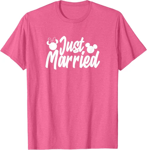 Vista 13 de Disney Mickey & Friends Mickey & Minnie Just Married Lyrics Camiseta Negro