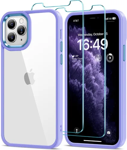 Vista 33 de HOOMIL Funda para iPhone 11 con 2 protectores de pantalla de vidrio templado, no amarillea, protección contra caídas, arañazos, transparente, parte