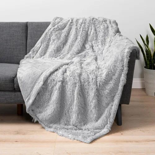 Vista 20 de PAVILIA Manta mullida beige crema para sofá, afelpada y cálida, súper suave y gruesa de piel sintética y sherpa, 50 x 60 pulgadas