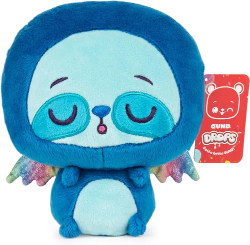 Vista 5 de GUND Drops, Carla Claws, Expressive Premium - Peluche expresivo premium suave, azul, 6 pulgadas
