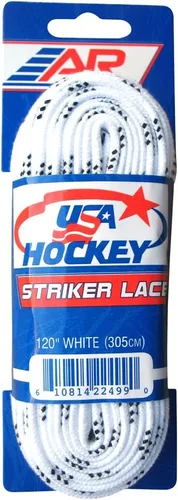 Vista 2 de A&R Sports USA - Cordones de hockey, 120 pulgadas, color blanco