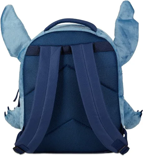 Vista 4 de Disney Lilo and Stitch - Mochila para niñas y niños, 16 pulgadas, mochila escolar de felpa con brazos, piernas y orejas 3D, Azul