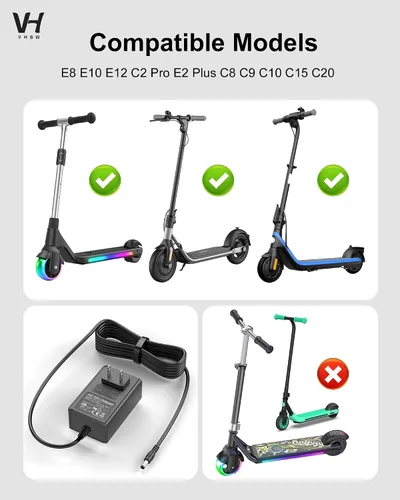 Vista 3 de VHBW Cargador de 25.2V 1.5A para Segway Ninebot C2 Pro E2 Plus Scooter