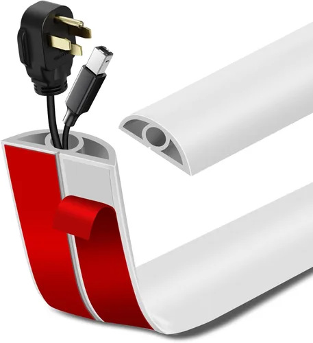 Vista 18 de Cubierta de Cable para Piso Autoadhesiva Ocultador de Cables Cubiertas de Cable de Extensión para Piso Protector de Cable de Alimentación para Piso