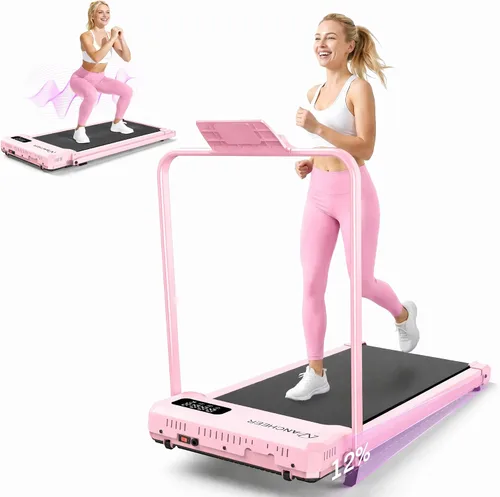 Vista 17 de ANCHEER Almohadilla para caminar con inclinación - Cinta de correr para debajo del escritorio con barra de mango