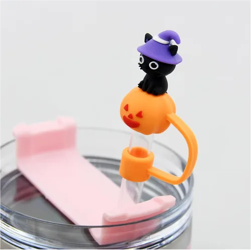 Vista 7 de Tapa de popote para copa Stanley, cubierta de popote compatible con vaso de 30 y 40 onzas con asa, tapas de puntas de popote reutilizables de 0.4