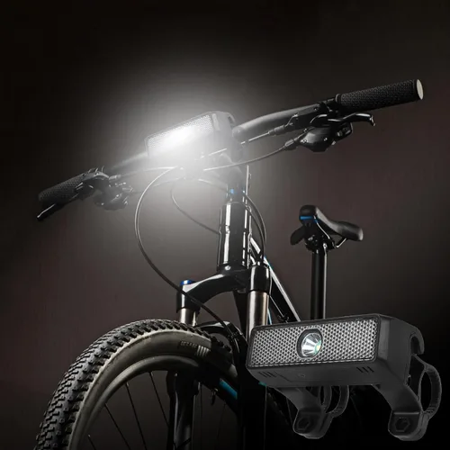Vista 7 de Faro de bicicleta, luces solares para bicicleta, luz delantera de bicicleta inteligente, LED intermitente para bicicleta, lámpara de advertencia