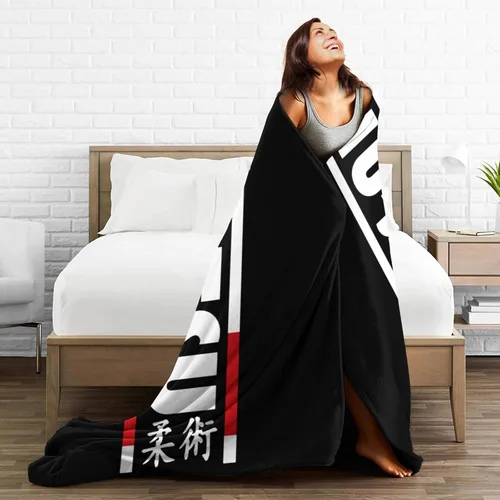 Vista 6 de Jiu Jitsu - Manta de franela suave y mullida para sofá, cálida y decorativa