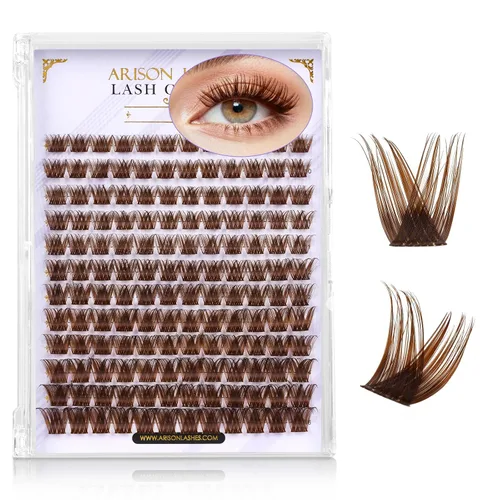 Vista 10 de Arison Lashes Extensiones de pestañas inferiores, 4 estilos, pestañas inferiores, pestañas inferiores individuales, de 0.315 a 0.318 pulgadas, banda