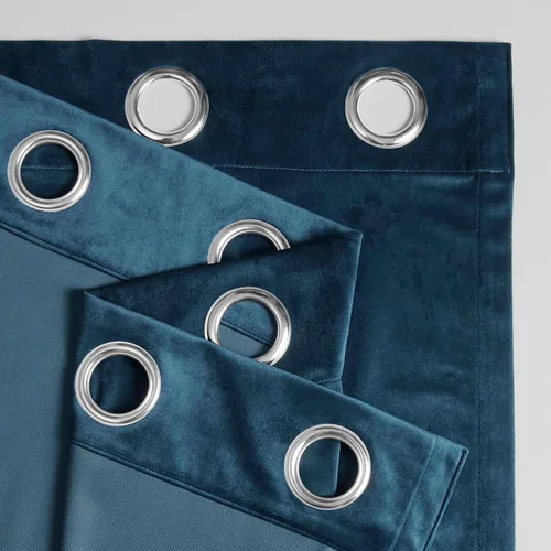 Vista 5 de HPD Half Price Drapes Juego de 2 paneles de cortinas básicas de terciopelo para oscurecer la habitación, cortinas con ojales de 96 pulgadas