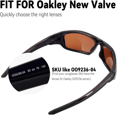 Vista 2 de Lentes de repuesto para gafas de sol Oakley New Valve (2014 y después) (serie OO9236)