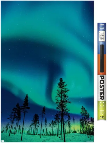 Vista 18 de Trends International Aurora Borealis - Póster de pared, 14.725 x 22.375 pulgadas, versión enmarcada de madera de granero