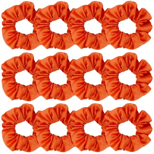 Vista 7 de 12 ligas suaves de seda satinada para el cabello, bandas de moda, lazos elásticos, soportes para cola de caballo, accesorios para mujeres y niñas