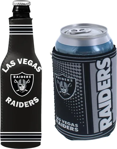 Vista 32 de Soporte aislante para latas y botellas de fútbol americano enfriador de bebidas Huggie (Nueva Orleans (Saints) - Negro) Nueva Orleans (Santos)