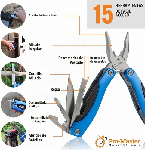 Vista 8 de Práctico relleno de calcetín navideño para hombres, papá, esposo Navaja de bolsillo multiherramienta 15 en 1 y alicates Regalo compacto EDC