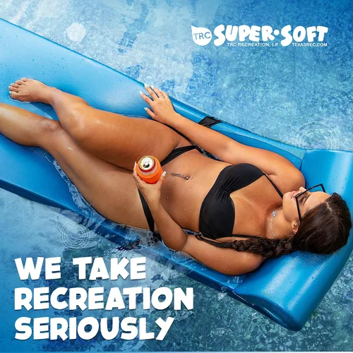 Vista 6 de TRC Recreation Sunsation Thick Foam Pool Float Lounger w/Headrest for Lounging & Sunbathing in Swimming Pools, Beaches & Lakes