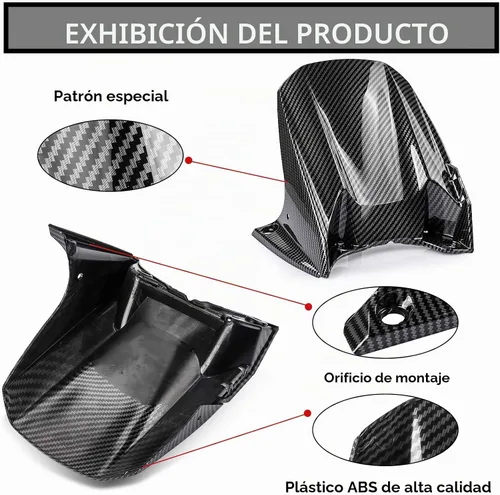 Vista 3 de PSLER Guardabarros trasero neumático Hugger para YZF 1000 R1 2004-2006 (carbono)