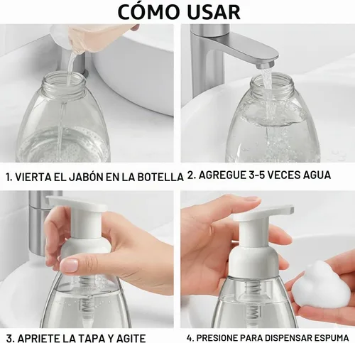 Vista 6 de Bar5F Botella dispensadora de jabón espumoso, 8.5 onzas, paquete de 2