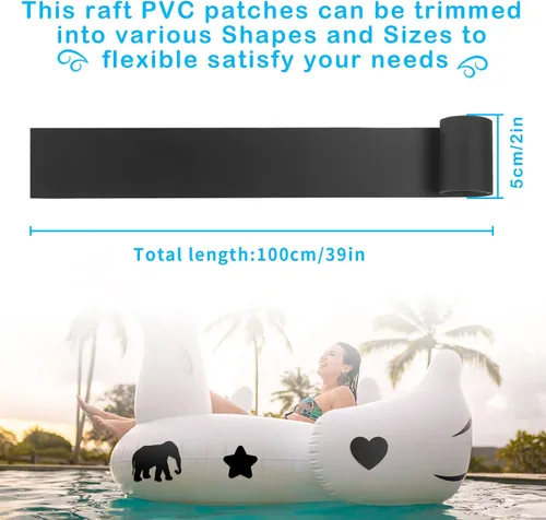 Vista 2 de GEUNTECH - Parches de reparación inflables de PVC para balsa inflable, barco, canoa, kayak