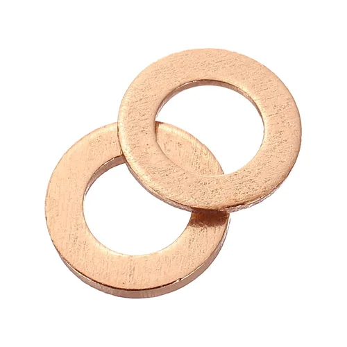 Vista 23 de uxcell Arandela plana M4, 36 piezas de arandelas planas de anillo de cobre de 8 mm DE 1 mm de espesor Junta de sello de metal para tornillos