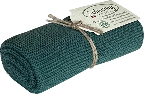 Vista 27 de Solwang 100% algodón orgánico certificado fabricado en la India Toalla de cocina/mano de diseño danés (verde ártico orgánico)