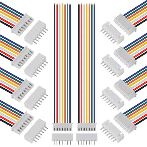 Vista 16 de ACEIRMC XH - Juego de conectores JST-XH, 10 pares de conectores macho y hembra, conector de conector macho y hembra de 0.100 in, 10 pines, con cable
