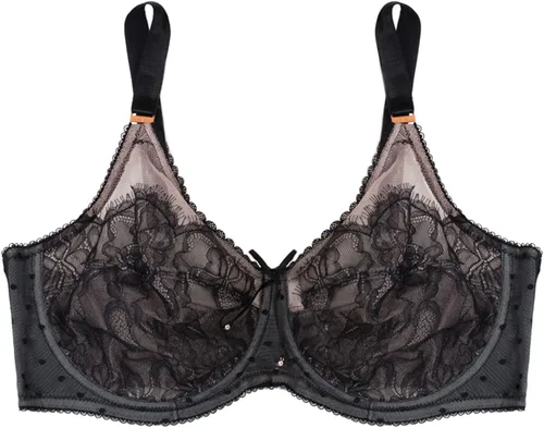 Vista 8 de Smart + Sexy con curvas sin forro de malla de encaje y brasier con Aros